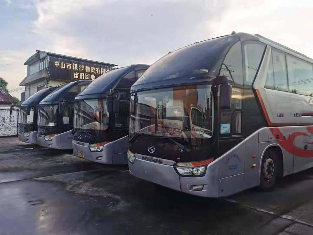 Bus Kinglong Bekas 55 Kursi Kaca Depan Ganda Bus Tur Bekas Chassis Airbag Kilometer Rendah