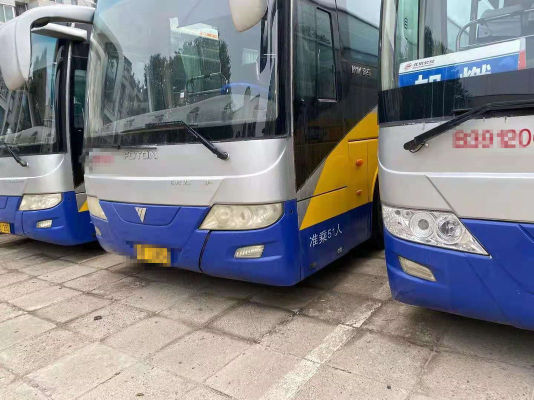 2011 Tahun 51 Kursi Bekas Foton Bus BJ6120 Bekas Coach Bus Kursi Baru Bahan Bakar Diesel LHD Dalam Kondisi Baik