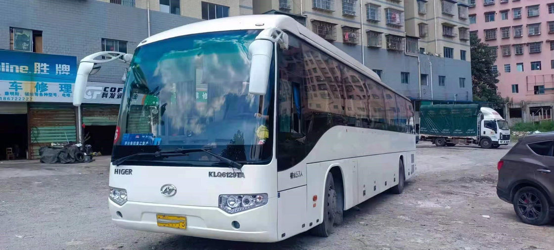 Bus Pelatih Bekas Model KLQ6129 Digunakan Bus Lebih Tinggi 53 Kursi Bus Penumpang Baik Pintu Ganda Sasis Baja Kilometer Rendah
