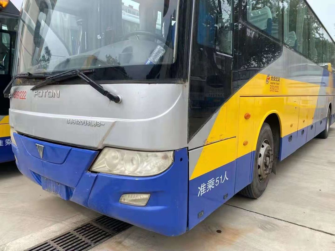 Bus Wisata Bekas Merk Foton Bus Bekas 51 kursi Mesin Belakang Yuchai Bus Berkualitas Tinggi 243kw