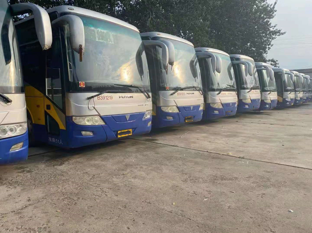 Bus Wisata Bekas Merk Foton Bus Bekas 51 kursi Mesin Belakang Yuchai Bus Berkualitas Tinggi 243kw