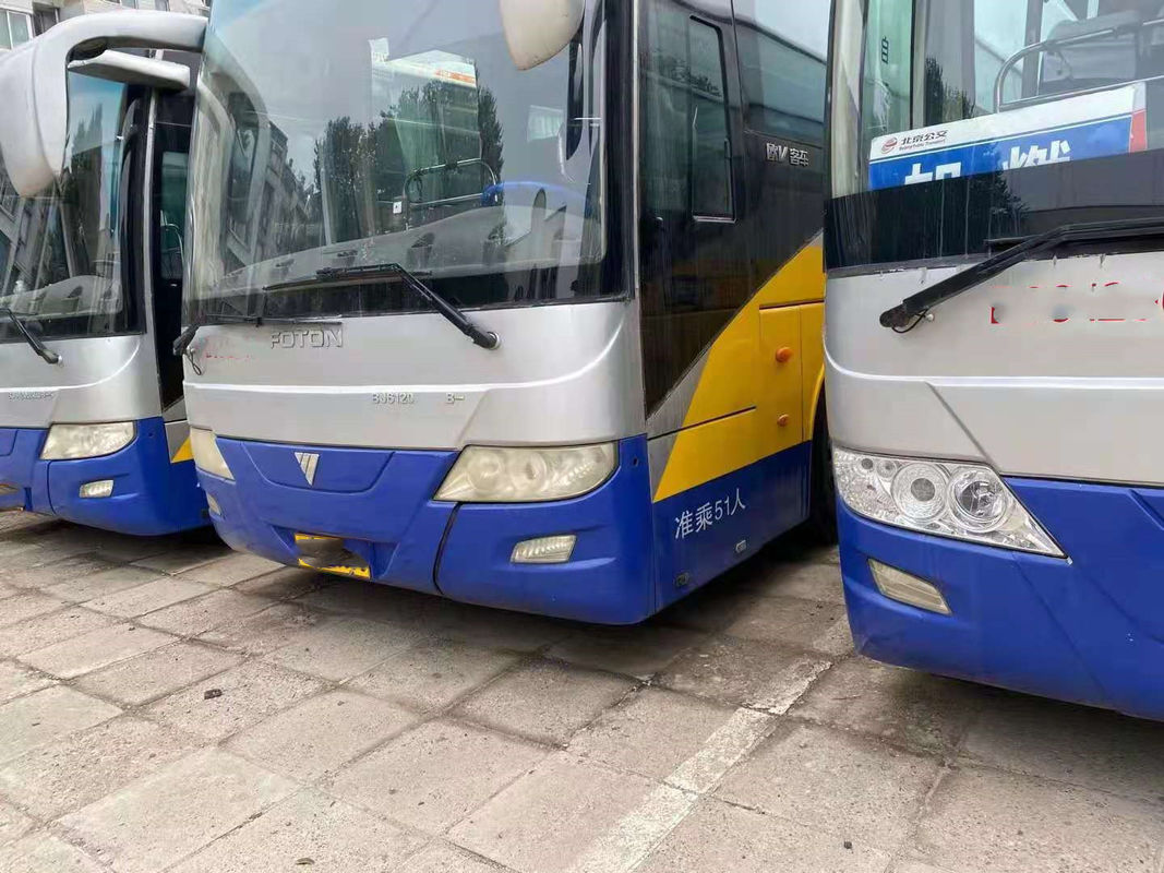Bus Wisata Bekas Merk Foton Bus Bekas 51 kursi Mesin Belakang Yuchai Bus Berkualitas Tinggi 243kw