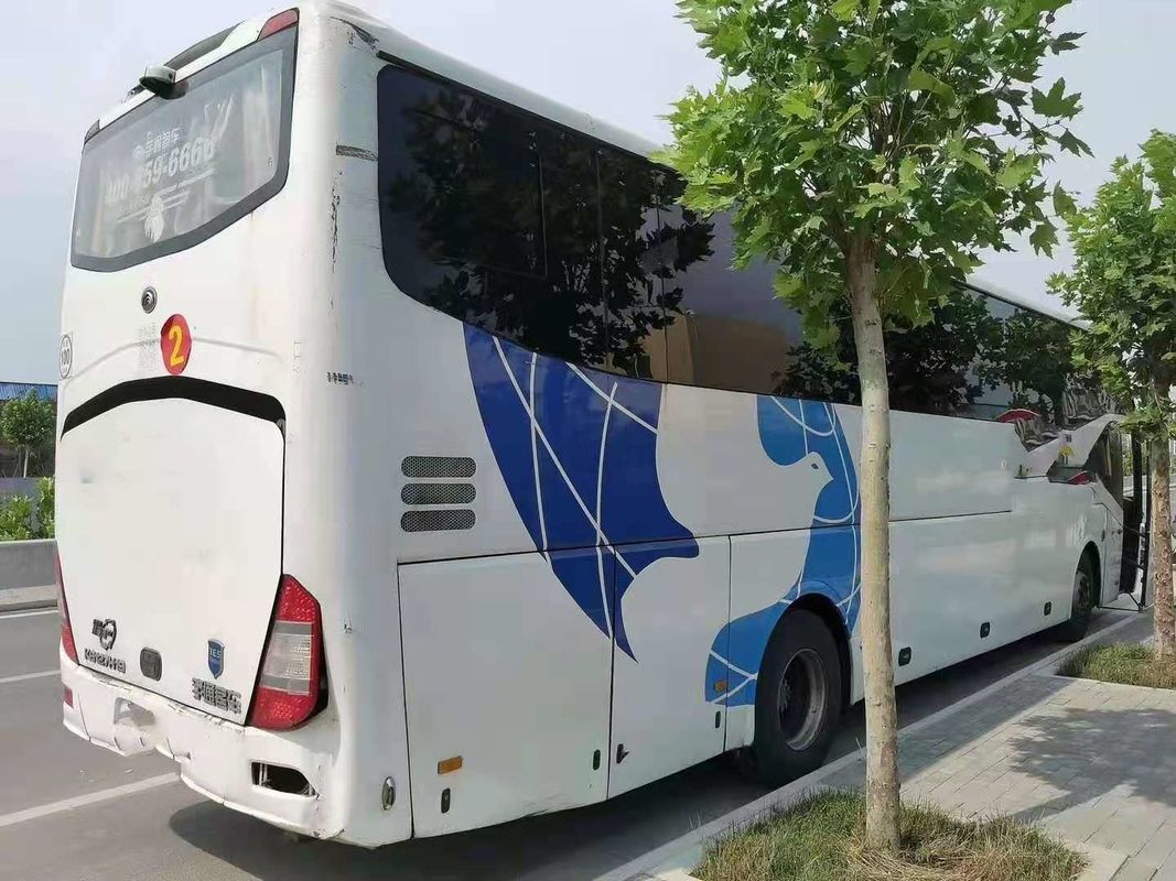 Bus Yutong Bekas 55 Kursi Mesin Belakang Weichai Bus Bekas ZK6127 Sasis Baja Satu Pintu
