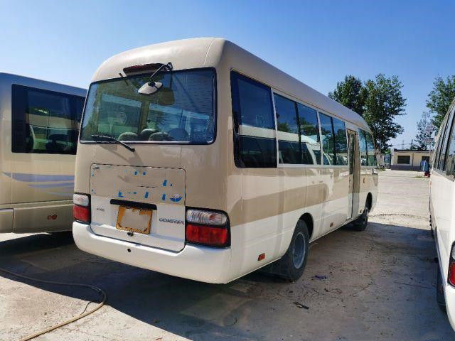 Meja Kursi Mewah Toyota Coaster 17-30 Seater Bekas Bensin LHD 2017 Buatan Jepang
