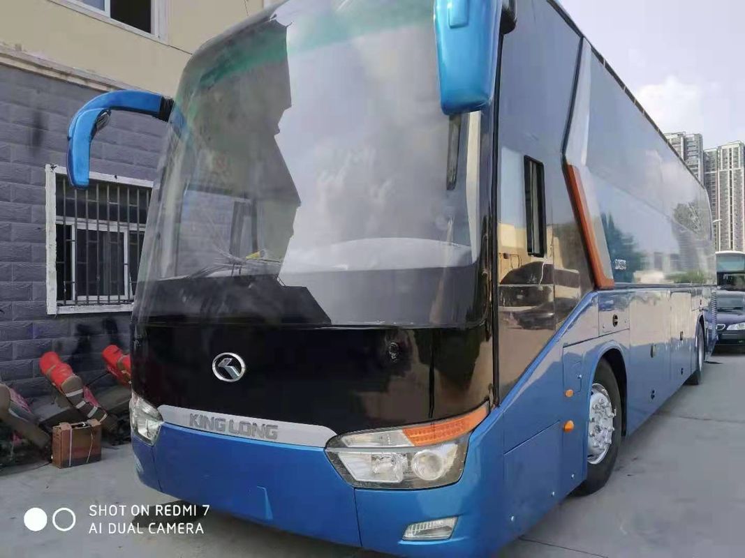 Tahun 2014 51 Kursi Digunakan Pelatih Penumpang King long XMQ6129 Model Power Kemudi Tangan Kiri