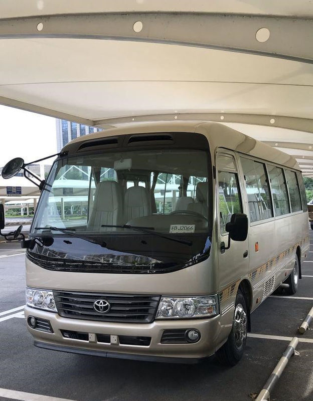 2010 Tahun 20 Kursi Bekas Coaster Bus 2TR Mesin Bensin Bekas Mini Bus Toyota Coaster Bus Kemudi Tangan Kiri