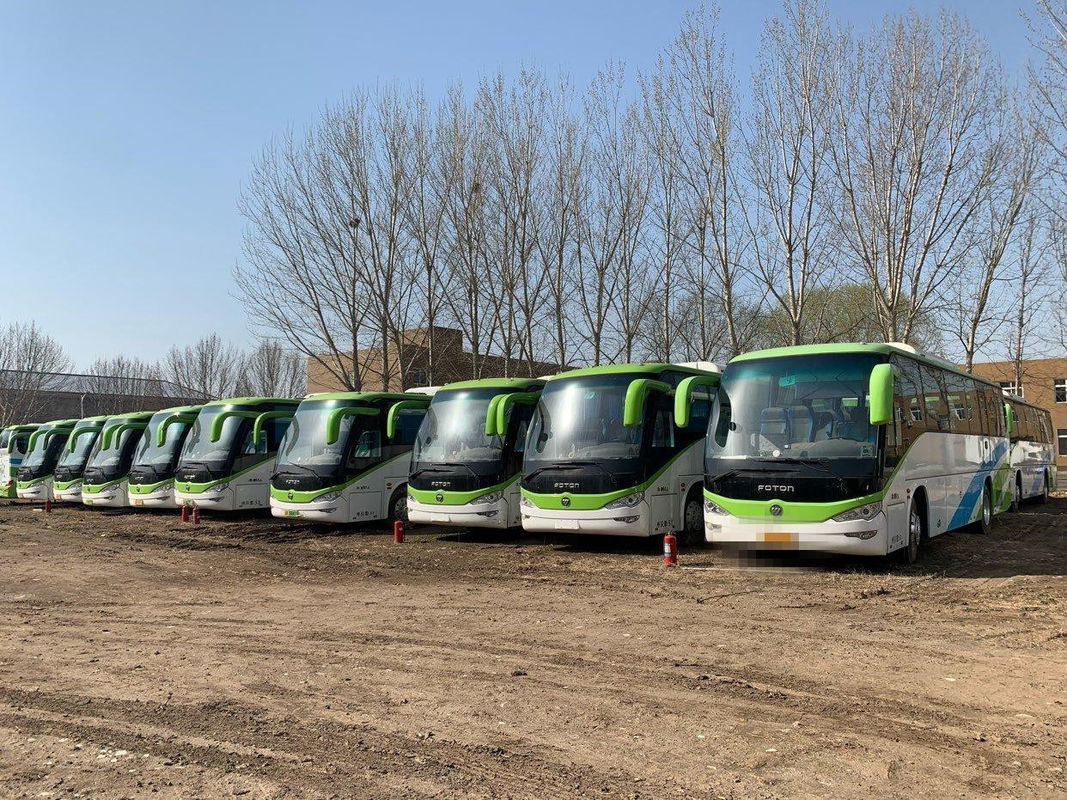 Tahun 2016 51 Kursi Bekas Foton Bus Bekas Bus Pelatih Listrik Bahan Bakar LHD Kemudi Dalam Kondisi Baik