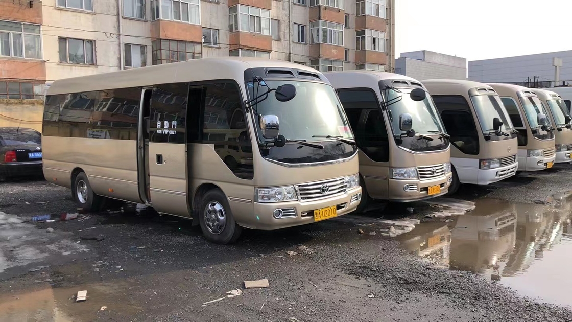 Mini Bus 23 Seater Toyota Coster Bus Mini School Bus Mesin Bensin Pintu Antomatic