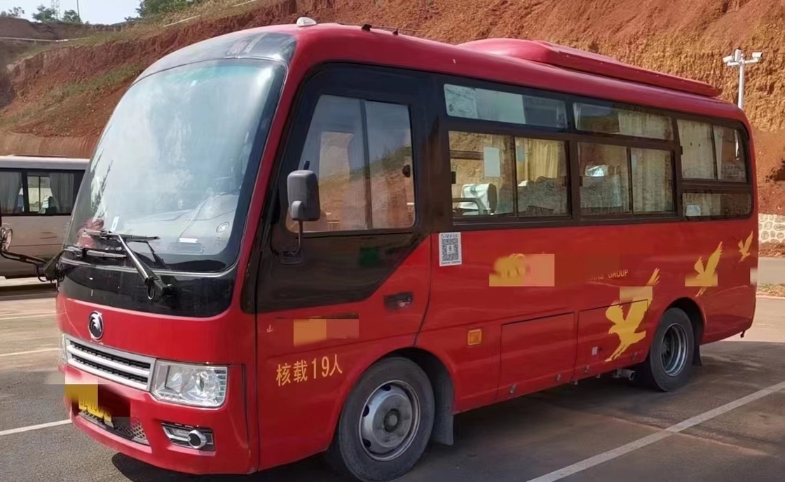 2017 Tahun 19 Kursi Digunakan Model Bus Yutong ZK6609D Mini Bus Penggerak Tangan Kiri Mesin Depan 2 Gandar
