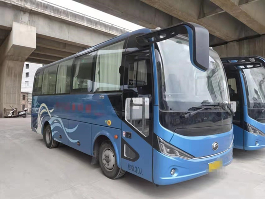 Yutong 30seats Plate Spring Suspension ZK6750H Digunakan Mini Coach Mesin Diesel Kilometer Rendah