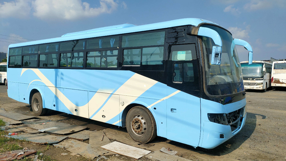 Bus Penumpang Yutong Zk6112d Mesin Depan 60 kursi LHD / RHD Jendela Silding Kilometer Rendah