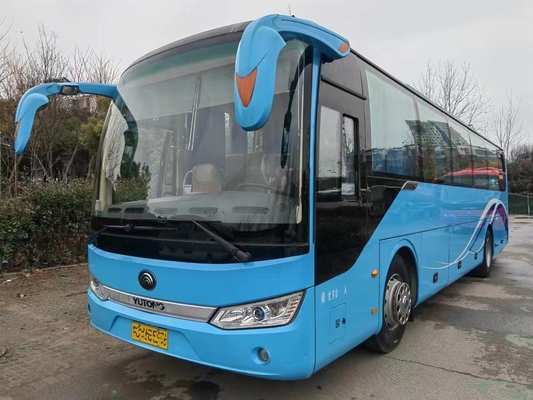 Bus Pelatih Bekas Kaca Ganda Yutong Zk6115 60 kursi Mesin Yuchai Dua Pintu Dengan Kondisi Udara