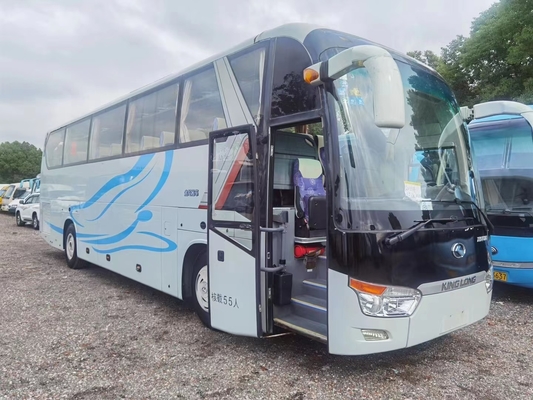 Bus Wisata Bekas 55 Kursi Bus Pelatih Kinglong XMQ6128 Dengan Bus Perjalanan Mewah Mesin Diesel