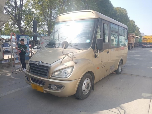 Mesin Depan Bus Kecil Bekas 14 kursi Pendingin Udara Dongfeng Bus EQ6550 EURO V Bekas