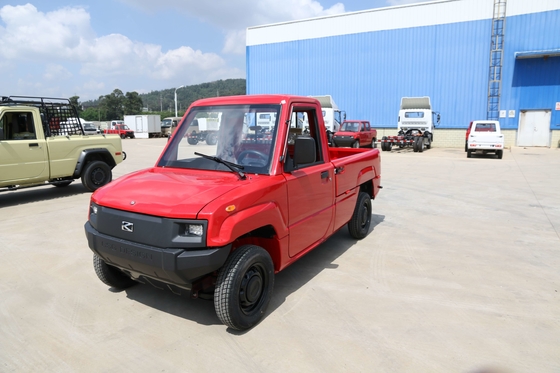 Truk Pickup Elektrik 2 Kursi L7e Untuk Penggerak Roda Belakang Pickup Merah LHD/RHD Eropa