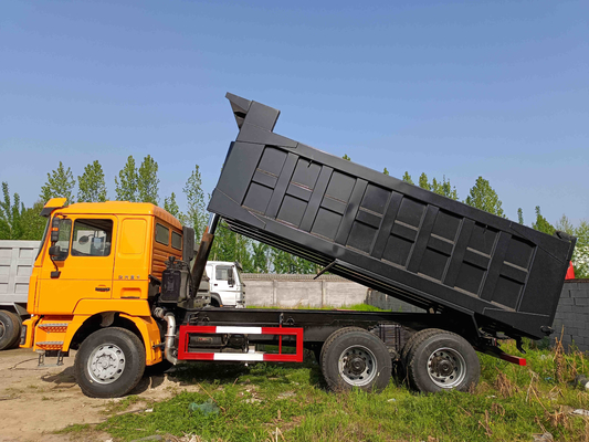 2nd Hand Truck Kabin Atap Datar 8,7 Meter Fast Gearbox 380hp 6 × 4 Digunakan SHACMAN D'LONG F3000 Dump Truck
