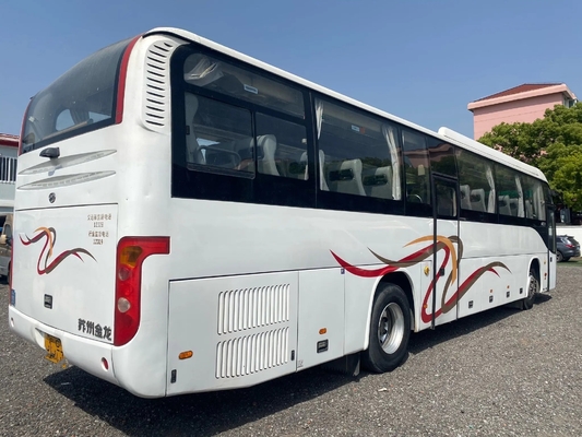 Kompartemen Bagasi Bus Dan Pelatih Bekas 2 Pintu 53 Kursi Penyegelan Jendela Dengan A / C Penggerak Tangan Kiri Higer Bus KLQ6129