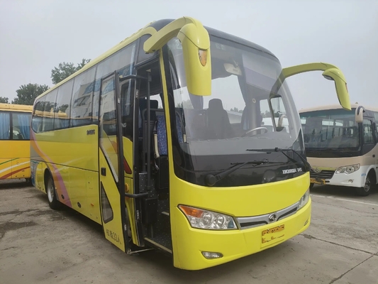 Pelatih Mini Bekas 2015 Tahun 33 Kursi Satu Pintu Bagasi Kompartemen Jendela Penyegelan 2nd Hand Kinglong Bus XMQ6802