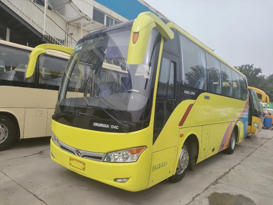 Pelatih Mini Bekas 2015 Tahun 33 Kursi Satu Pintu Bagasi Kompartemen Jendela Penyegelan 2nd Hand Kinglong Bus XMQ6802