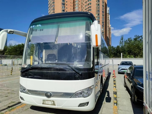 Young Tong Bus ZK6112 Warna Putih 53 Kursi Panjang 12 Meter Mesin Weichai 336hp AC 2nd Hand Coach Bus