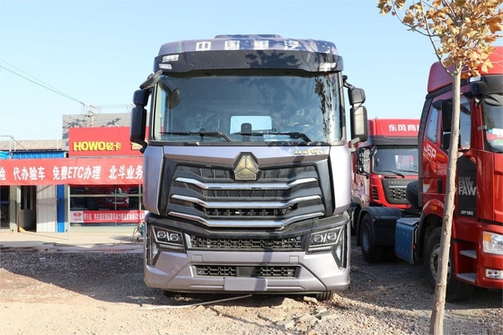 HOWO Truk berat Traktor atap tinggi Deflector 6X4 Diesel 16 Gear 480 tenaga kuda Nasional VI