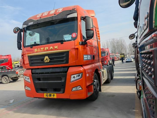 Truk Trailer Kepala Traktor Otomatis Kepala Kuda SITRAK G7S Weichai Mesin 680hp Kapasitas 15 liter