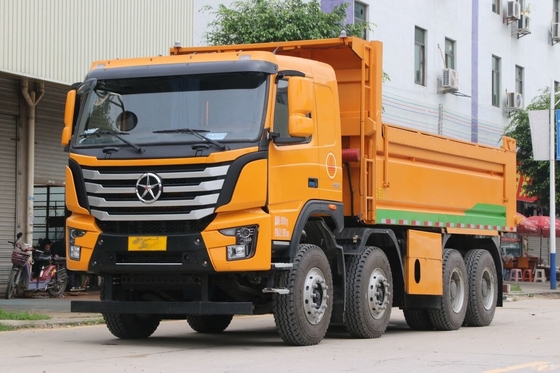 Truk Sampah Bekas di Afrika DAYUN N8V 8*4 Mode Penggerak 350hp Truk Sampah Konstruksi Bekas Dengan Jarak Tempuh Rendah