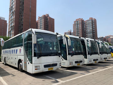 2012 Tahun Yutong 51 Kursi LHD Spring 2nd Hand Bus ZK6110 Dengan warna Putih