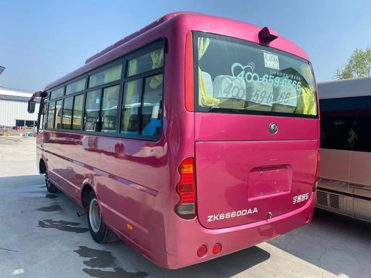 Bus Yutong Bekas Model ZK6660 24 Kursi Bus Penumpang Bekas Euro IV Baja Chassis Depan Mesin Kemudi Kiri