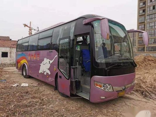 Yutong ZK6107 Digunakan Bus Pelatih untuk Chassis Baja Afrika 47 Kursi Kiri Kemudi Euro III Kondisi Baik Kilometer Rendah
