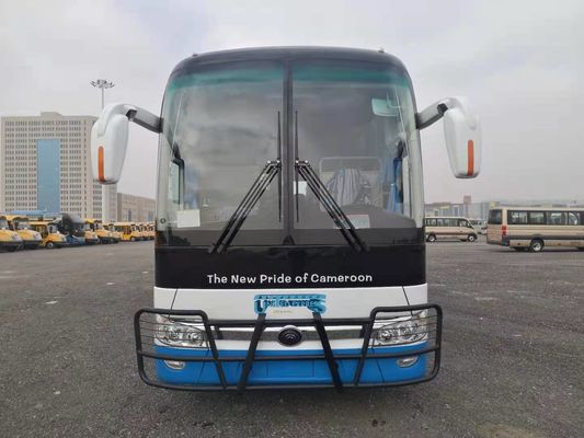 Bus Yutong Baru ZK6122H9 Dengan 55 Kursi Warna Putih Dalam Promosi Mesin Belakang