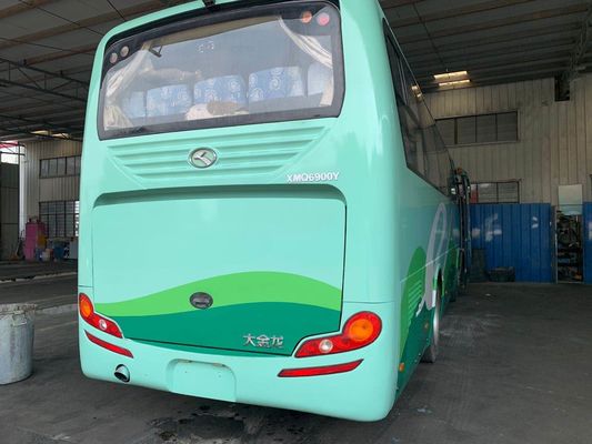 Bus Tur Bekas Kinglong XMQ6900 39 Kursi Kiri Kemudi Sasis Baja Pintu Tunggal Kilometer Rendah Digunakan Bus Penumpang