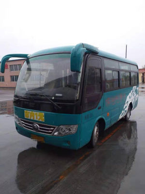 Bus Mini Bekas Yutong ZK6609D 19 Kursi Sasis Baja Mesin Depan Diesel Euro V Drive Tangan Kiri Digunakan Bus Penumpang