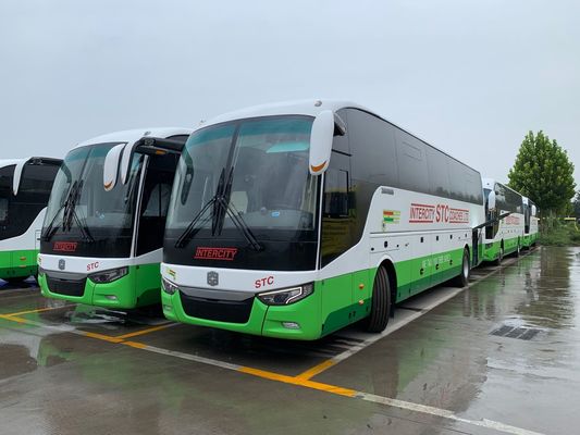 Bus Zhongtong Bekas LCK6128 Bus Baru 56 Kursi Pintu Ganda Kompartemen Besar Mesin Belakang