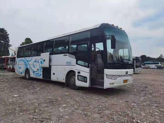 Bus Yutong Bekas ZK6122 49 Kursi Sasis Baja Pintu Ganda Bus Penumpang Bekas Penggerak Tangan Kiri WP.10 Mesin Belakang