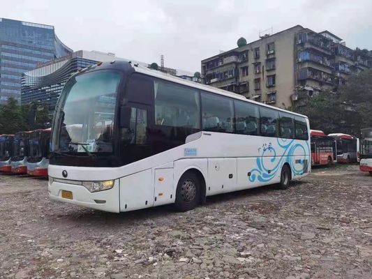 Bus Yutong Bekas ZK6122 49 Kursi Sasis Baja Pintu Ganda Bus Penumpang Bekas Penggerak Tangan Kiri WP.10 Mesin Belakang