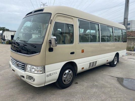 Bus Coaster Bekas Toyota untuk Mesin Afrika Gaosilne 2TR 108KW 23 Kursi Penggerak Tangan Kiri