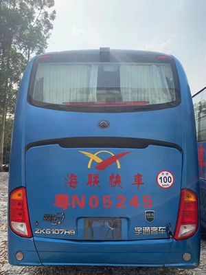 41 Kursi Bekas Yutong ZK6107 Bus Bekas Bus Coach 2013 Tahun 100km/H Kemudi LHD NO kecelakaan
