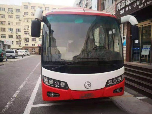 Bus Naga Emas Bekas XML6757 Bus Wisata Bekas 33 kursi 2016 Mesin Belakang Yuchai 127kw Euro IV Bus Pelatih Berkualitas Tinggi