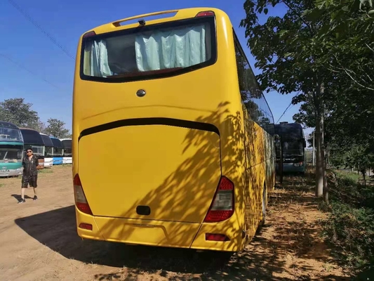 Yellow Yutong Digunakan Trip Bus ZK6122 61 Kursi LHD Mendukung Diesel A / C Dua Pintu