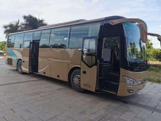 Bus Pelatih Bekas 50 Kursi ZK6116 Yutong Bus Mewah Bus Mesin Yuchai Dua Pintu