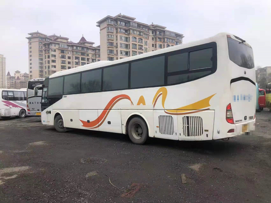 Bus Pelatih Penumpang Yutong ZK6127 Bekas 206kw 100km / H Mesin Belakang Penggerak Tangan Kiri