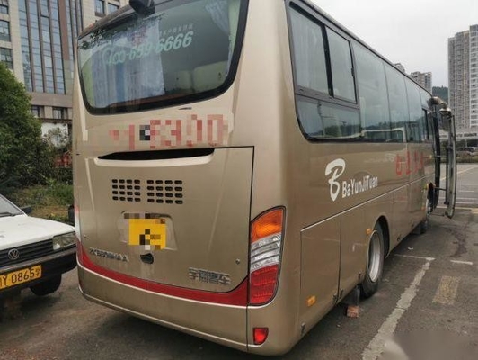 147kw Tourism Yutong Menggunakan Bus Coaster 35 Kursi Bus Penumpang Drive Tangan Kiri
