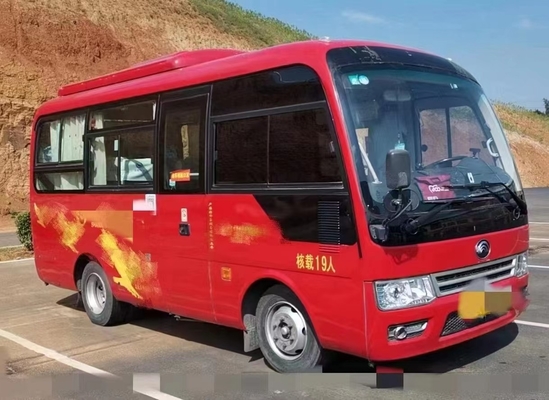 2017 Tahun 19 Kursi Digunakan Model Bus Yutong ZK6609D Mini Bus Penggerak Tangan Kiri Mesin Depan 2 Gandar